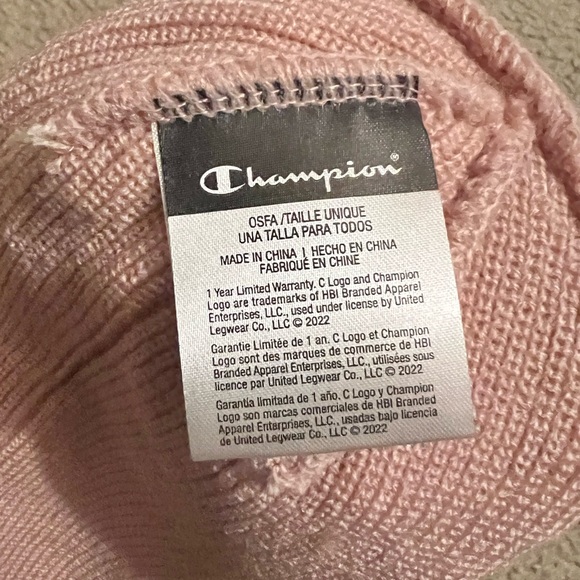 Light Pink Champion Beanie - Picture 3 of 5